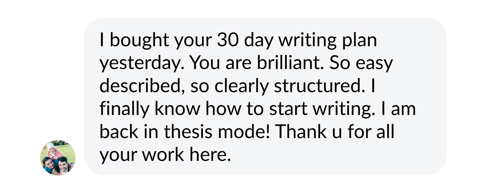 Student message