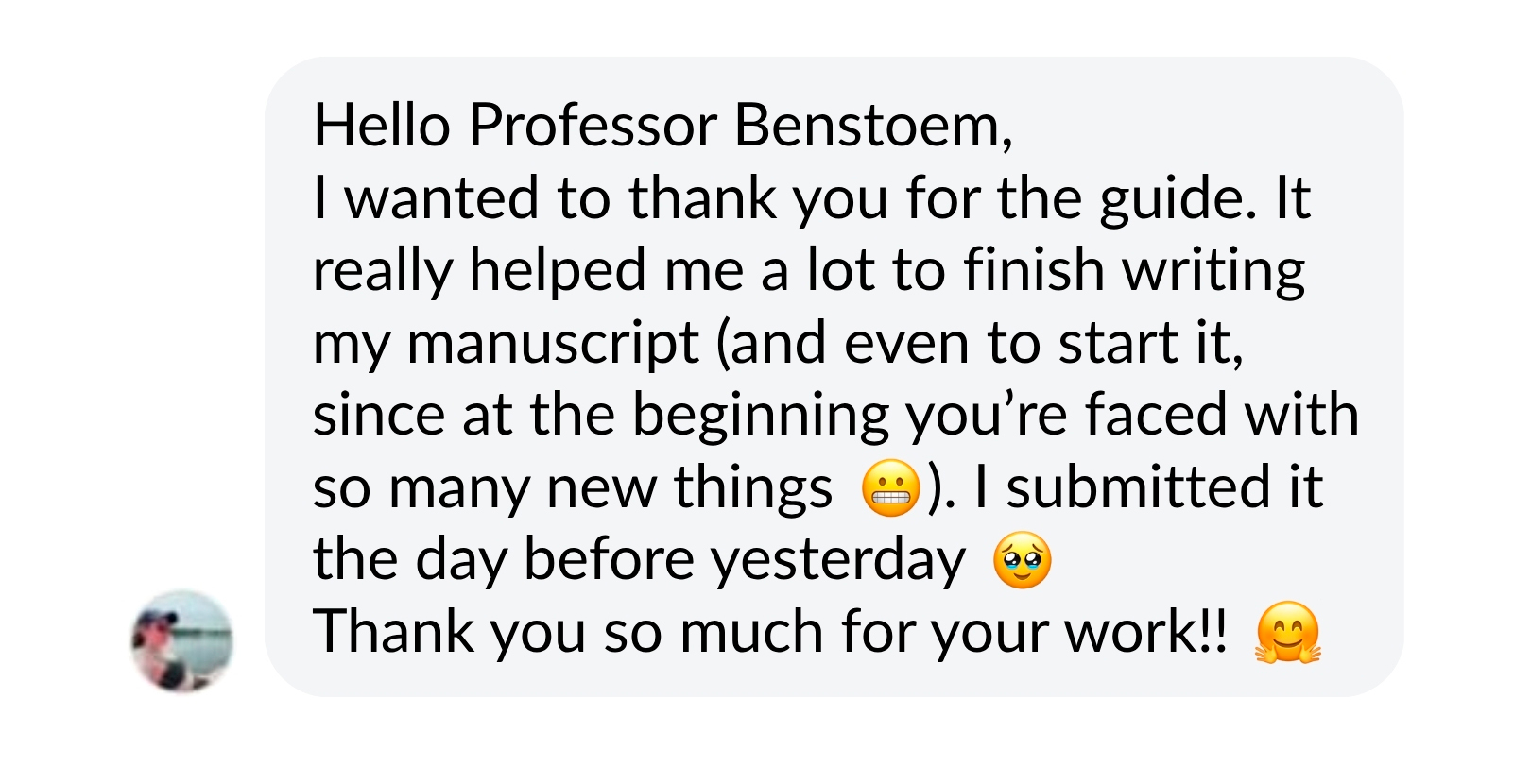 Student message