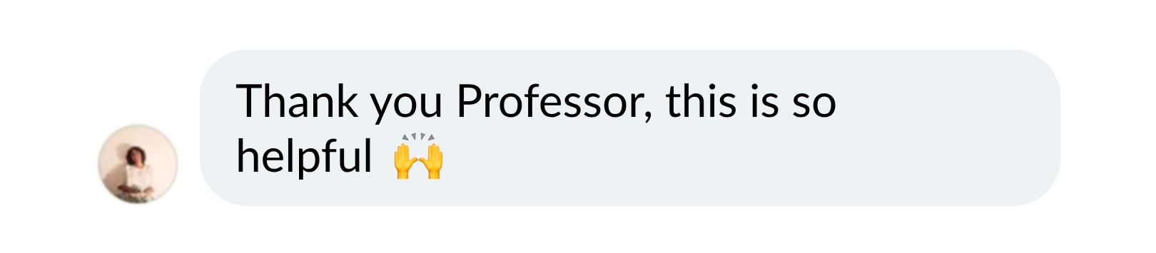 Student message