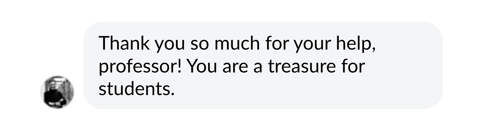 Student message