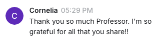 Student message