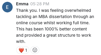 Student message