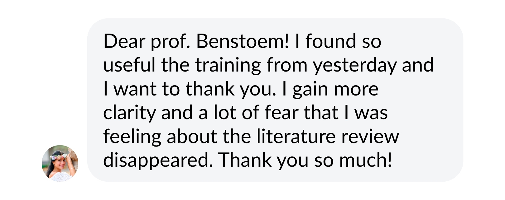 Student message