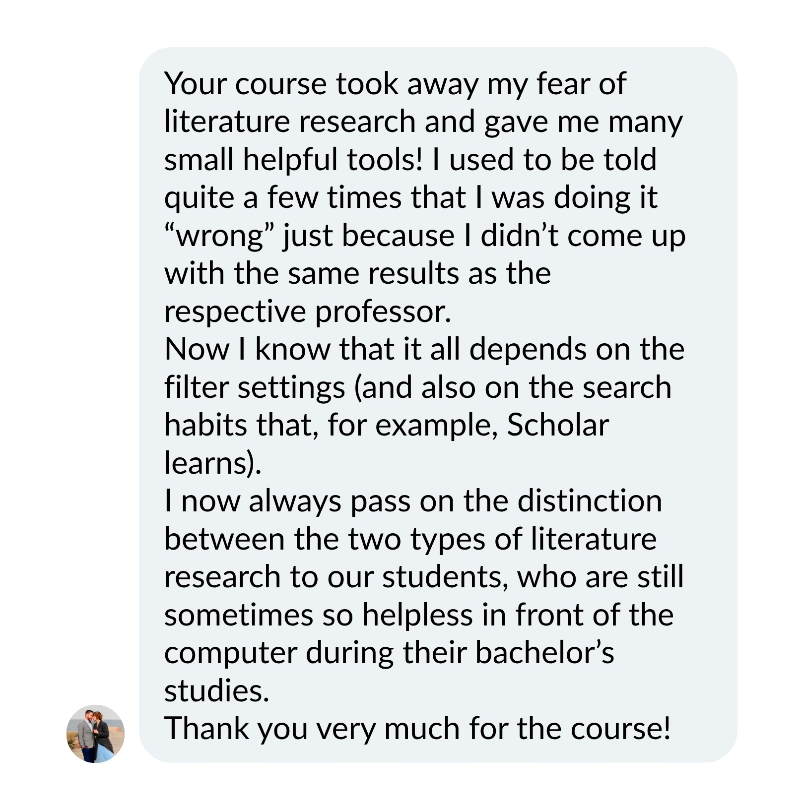 Student message
