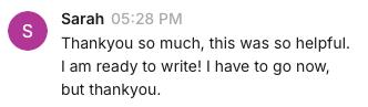 Student message