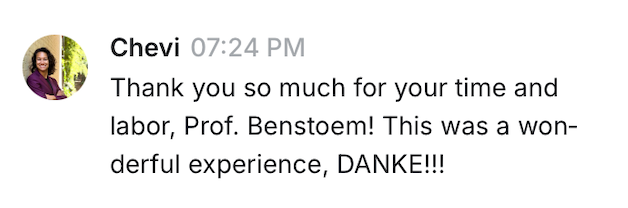 Student message