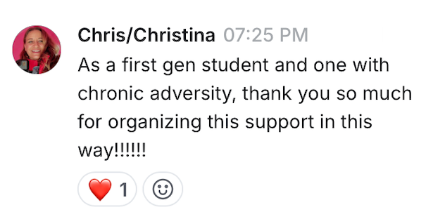 Student message