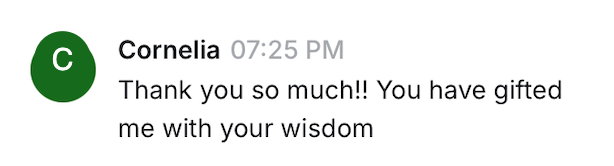 Student message