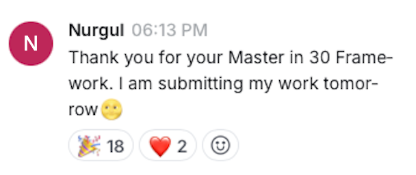 Student message