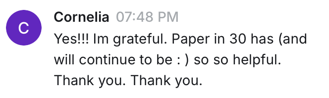 Student message