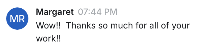 Student message