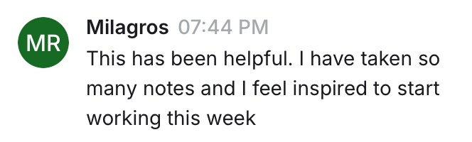 Student message