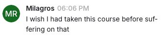 Student message