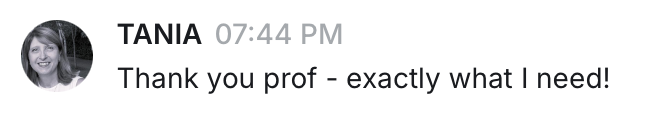 Student message