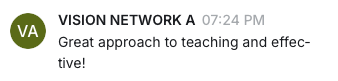 Student message