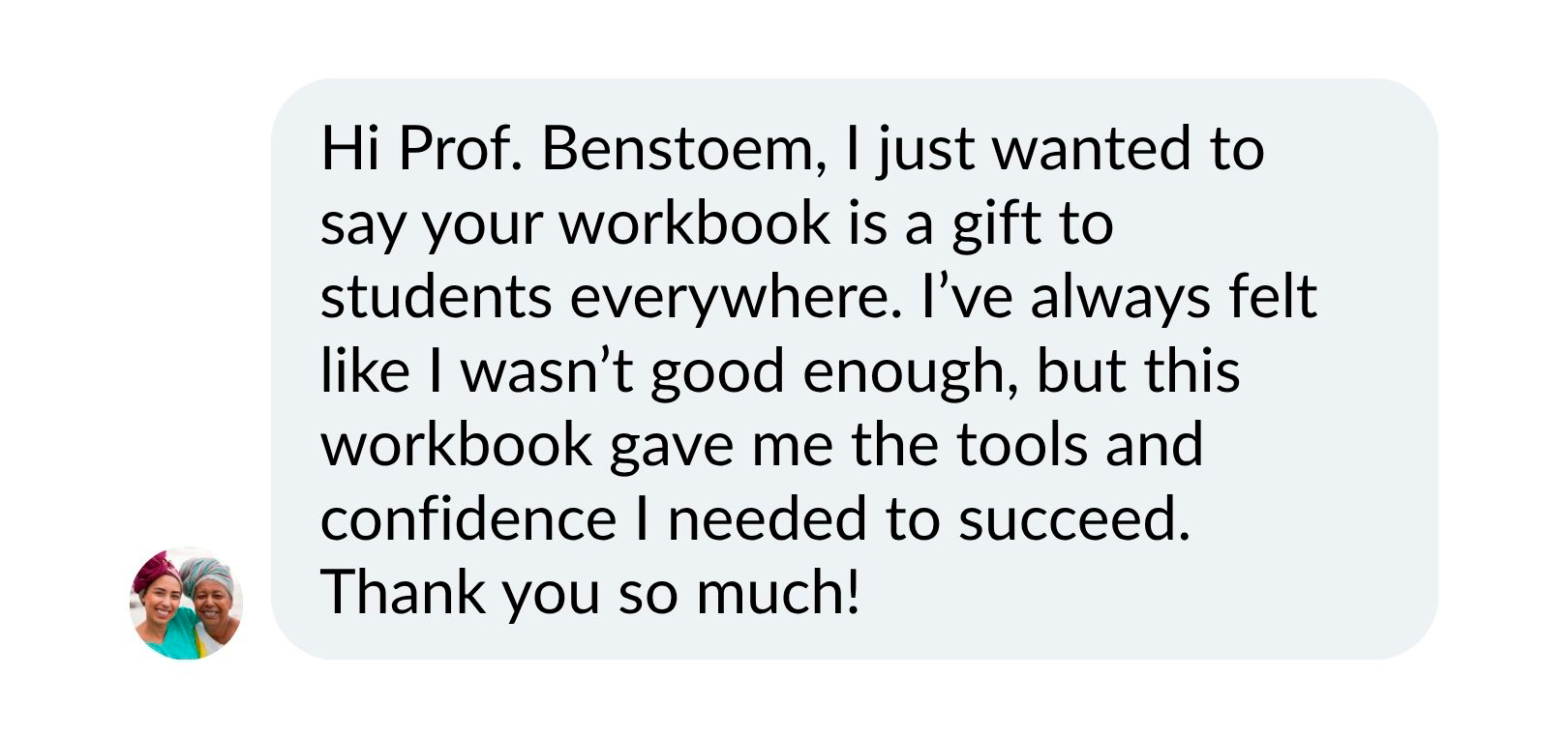 Student message