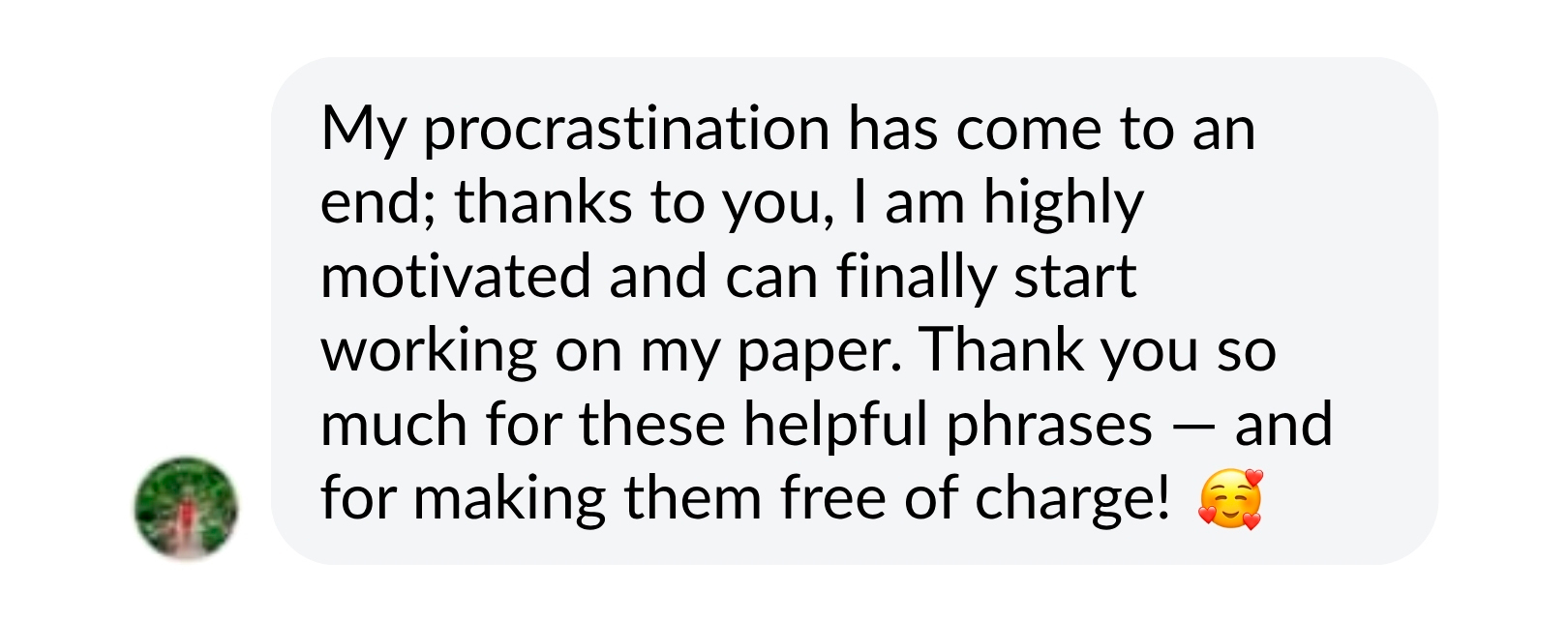 Student message