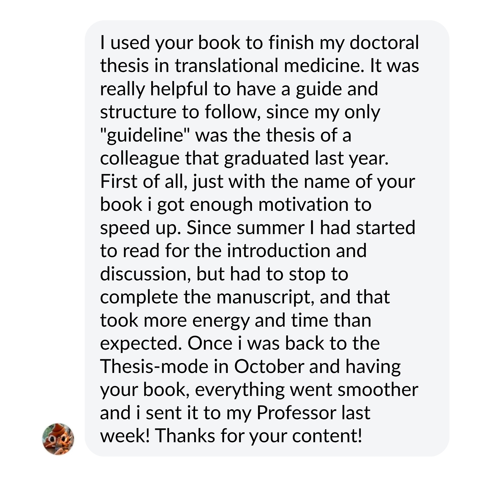 Student message