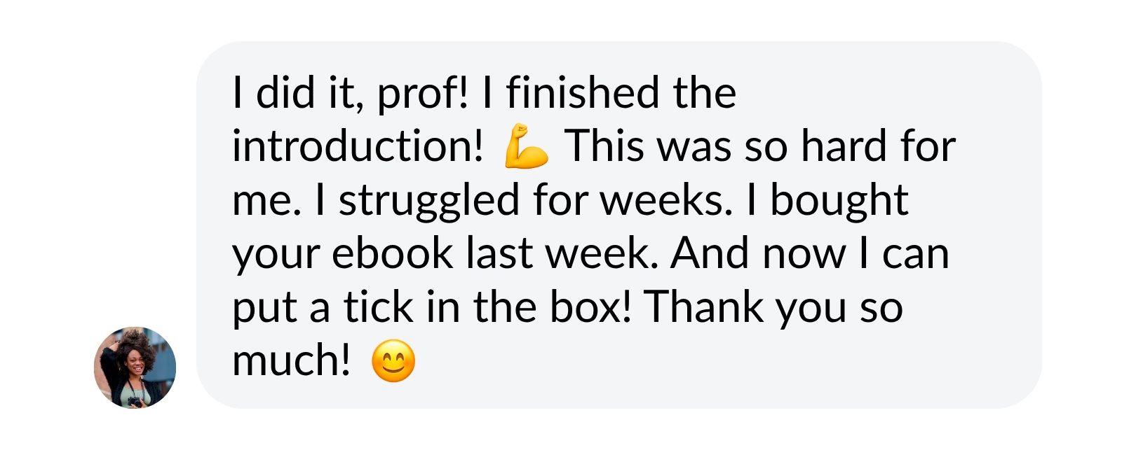 Student message