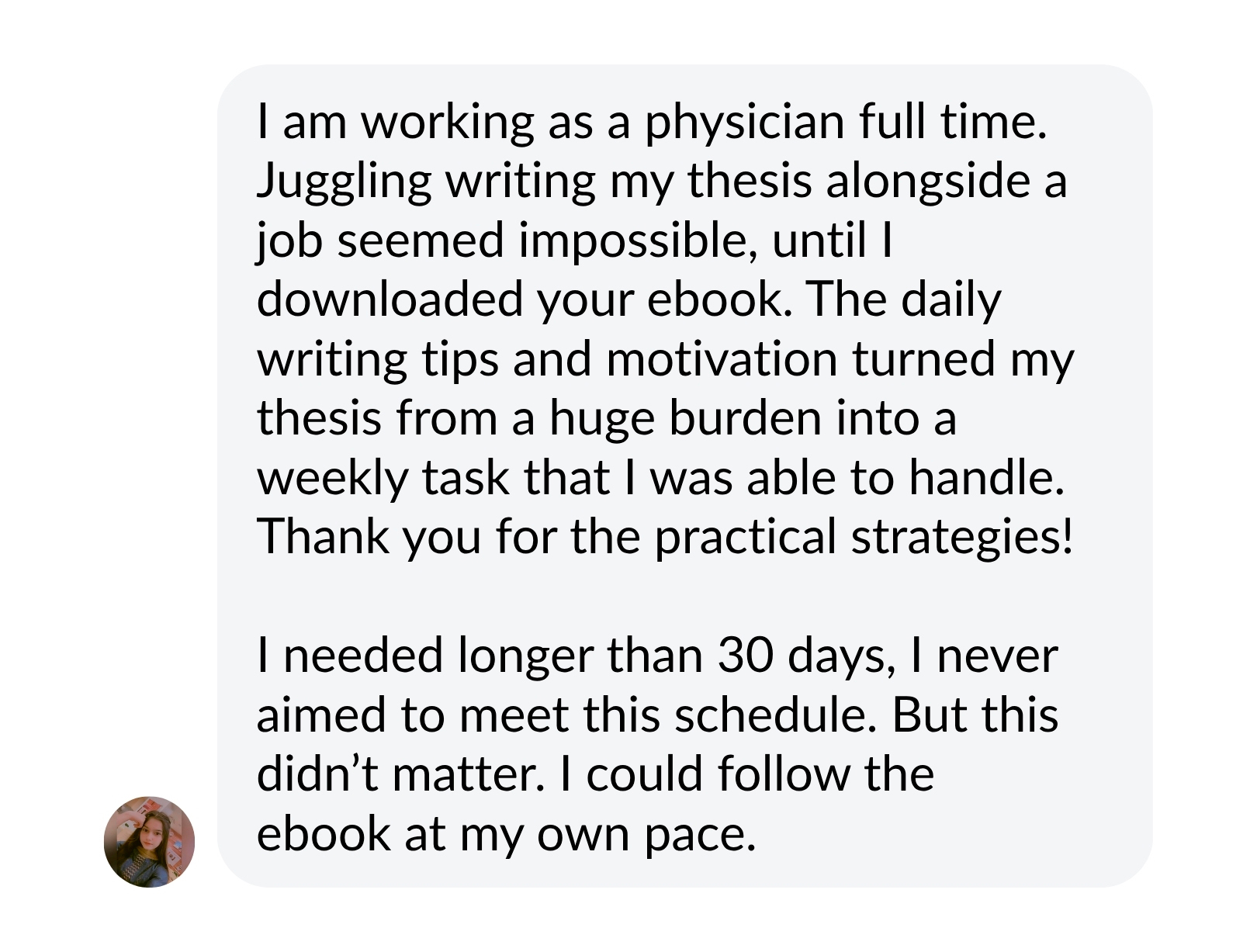 Student message